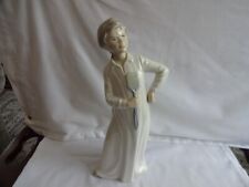 Lladro Nao Figurine Boy with Fly Swat Height 30 cm x 11 cm