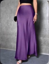 Long Full Length Satin Skirt