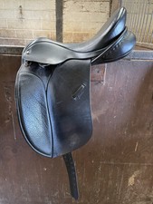 17.5in Medium Wide Black Ideal Jessica Dressage Saddle