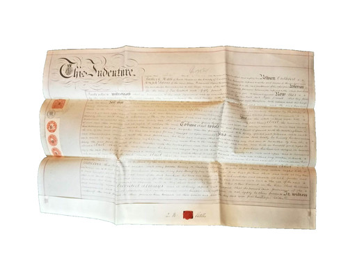 19th vellum indenture - vellum,