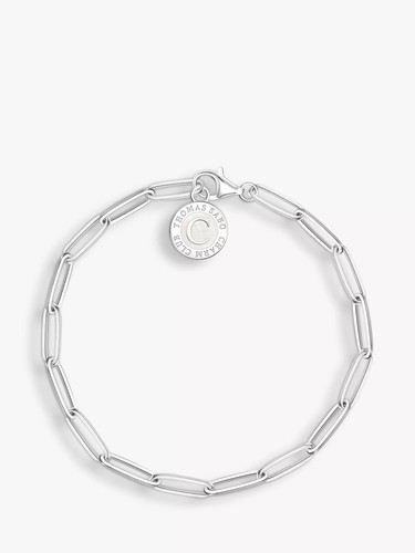 Charm bracelet with white coin - with,