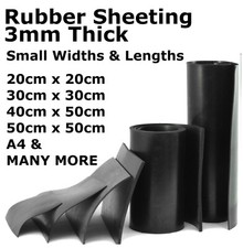 Rubber Sheet 3mm Solid Rubber Sheeting Various Small Sizes Mat Roll Matting