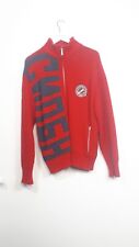 Nike Red Knitted Cardigan Pointed collar UK Large #S13 Retro