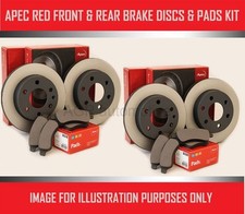 APEC RED FRONT + REAR DISCS AND PADS FOR OPEL ASTRA GTC (H) 1.8 125 BHP 2005-07