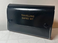 Travelling Games Set Case Mini Dominoes, Mini Cribbage Board & 2 Packs Of Cards
