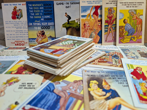 Vintage saucy postcards - vintage,