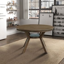 Round rubberwood dining table