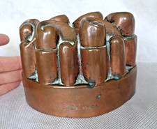 VICTORIAN BENHAM & FROUD COPPER JELLY MOULD RARE RETAILERS / OWNERS STAMP GEORGE