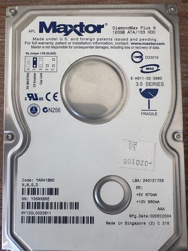 Maxtor diamondmax model - maxtor,