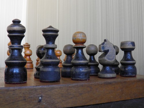 Antique chess set with