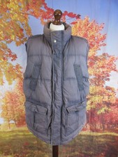 Fat Face Truro grey blue 100% cotton outer padded Gilet. UK men's size XL
