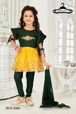 Baby Girls Indian Pakistani Salwar Kameez Party Wear mehndi Jaago Anarkali suit