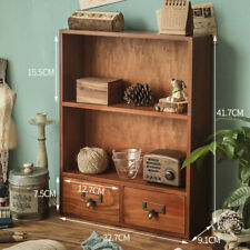 Vintage Wooden Wall / Freestand Storage Shelves Small Shelf Cabinet Display Unit