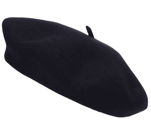 Plain beret hat wool autumn - plain,