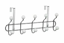 MULTI DESIGN &  COLOUR, OVER THE DOOR CLOTHES COAT HANGER RACK CHROME HANGERS