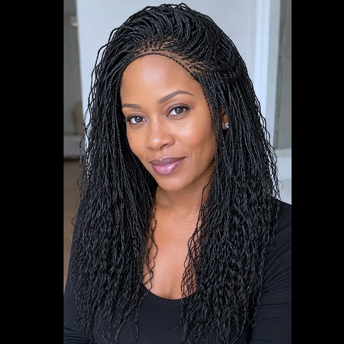 Braided wig micro boho braids - braided,