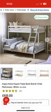 triple bunk beds with mattress