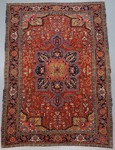 Persian heriz carpet - heriz,