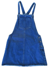 Topshop Moto dark indigo denim short dungaree pinafore dress size 8 P