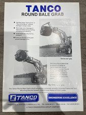 Tanco Round Bale Grab & Handler A4 Poster 2 sided 