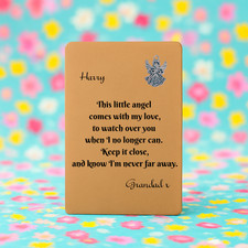Personalised Guardian Angel Charm Keepsake Card – Tibetan Silver Charm