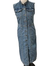 Tu Denim Midi Dress Mid Blue