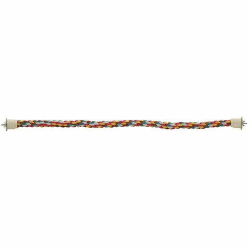Coloured cotton parrot perch - coloured,