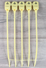 Yellow Plastic Security Seals Numbered Tag Pull Cable Ties Anti-Tamper 225mm