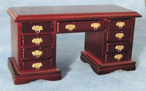 Dolls house kneehole desk - dolls,