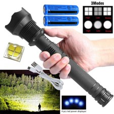 Most Powerful 9900000LM LED Flashlight Zoom USB Rechargeable Super Bright Torch