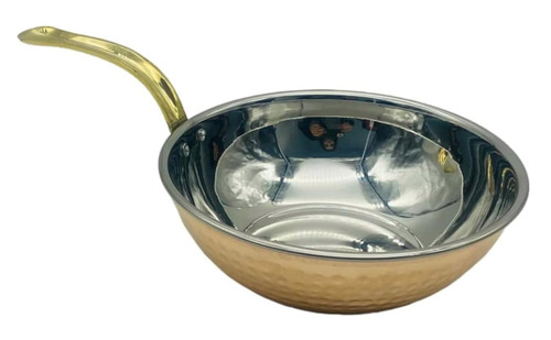 Copper handi pan gold handle - handi,