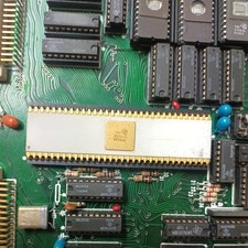 Vintage CPU circuit board with