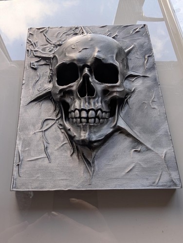 Hand painted skull - , wall