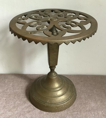 Victorian brass kettle stand