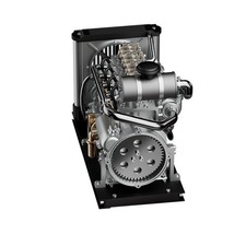 TECHING Mini Diesel Four-cylinder Mechanical Metal Assembled Engine Decoration