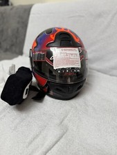 Retro Honda Rheos HRX Full Face helmet (Size S) (Black Blue Orange)