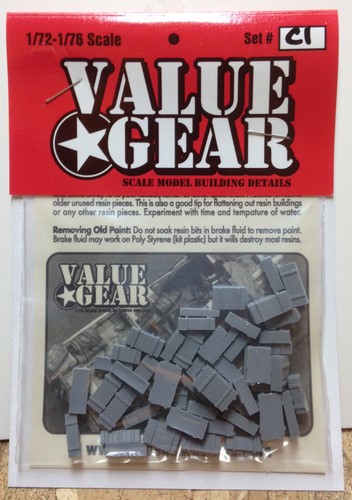 Scale resin wooden - 1/72, crates