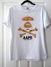 Aape by a Bathing Ape Bape L White Camo Graphic T-Shirt VGC
