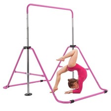 Adjustable Kid Gymnastics Training Bar Child Home Gym Foldable Height
