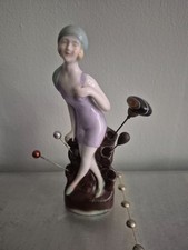 Art Deco Flapper Bathing Belle Hat Pin Holder, 1930's Good Condition no umbrella