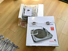 Lenco L-85 Turntable USB Vinyl Record Player. Grey with Built-in Preamp. BOXED