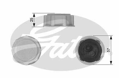 Gates rc227 cap coolant tank - cap,,