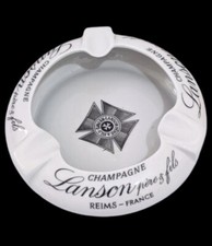 Champagne Lanson Pere & Fils Porcelain Ashtray - Reims France - Man Cave Bar
