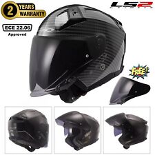 LS2 CARBON FIBRE OPEN FACE MOTORCYCLE HELMET OF603 GLOSS INFINITY II SUN VISOR