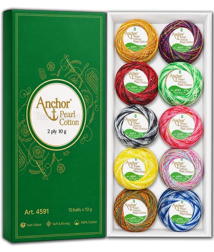 Multi colour anchor pearl - 10,