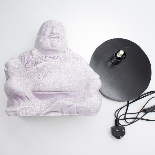 Laughing buddha lamp lavender - lamp,