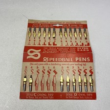 Vintage Speedball Pens 24 Gold