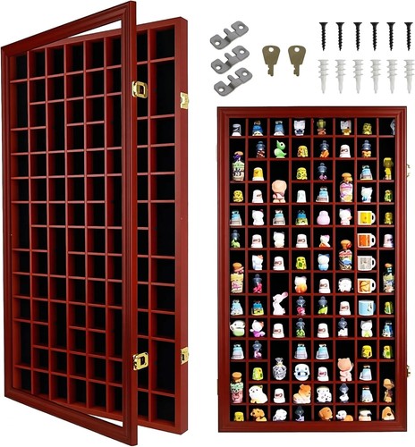 Mahogany thimble display case - display,