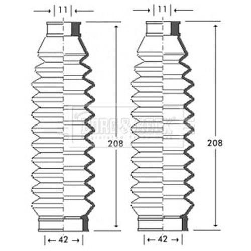 Borg beck steering bellow - &,