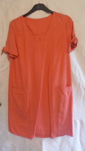 Coral linen summer dress - tu,
